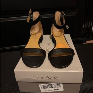 Franco Sarto Black Tan Sandals